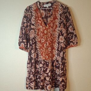 Emma & Michele Floral V-Neck Women's dress - Multicolor size XL